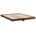 Estructura de cama sin colchón madera roble ahumado 150x200 cm