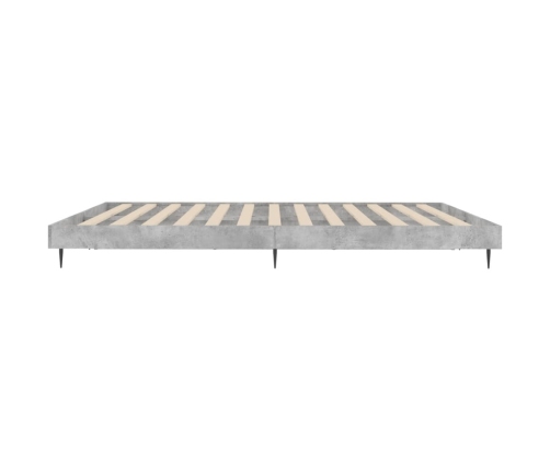 Estructura de cama madera de ingeniería gris hormigón 140x200cm