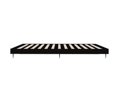 Estructura de cama madera de ingeniería negra 120x200 cm