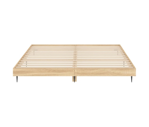 Estructura de cama sin colchón madera roble Sonoma 120x200 cm