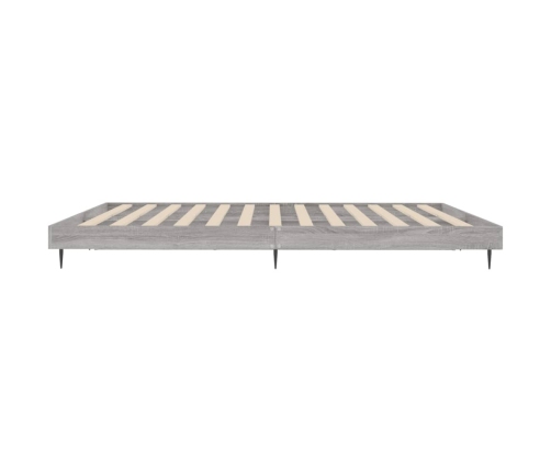 Estructura de cama madera de ingeniería gris Sonoma 120x200 cm