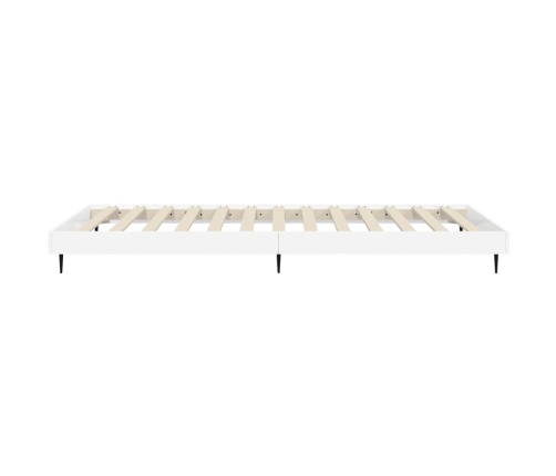 Estructura de cama madera de ingeniería blanco brillo 100x200cm