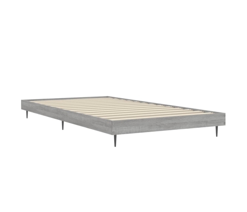 Estructura de cama madera de ingeniería gris Sonoma 100x200 cm