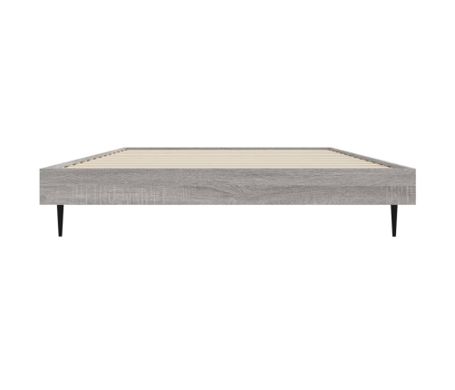 Estructura de cama madera de ingeniería gris Sonoma 100x200 cm