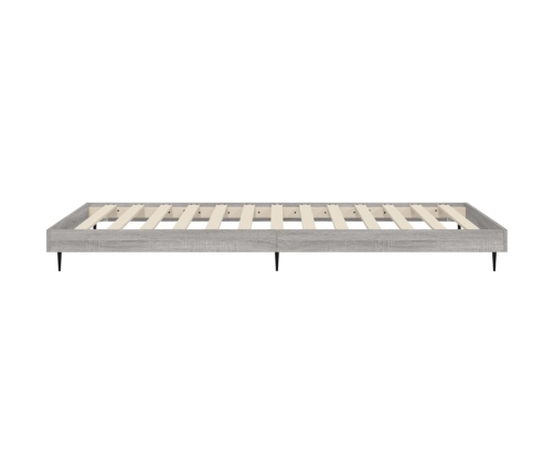 Estructura de cama madera de ingeniería gris Sonoma 100x200 cm