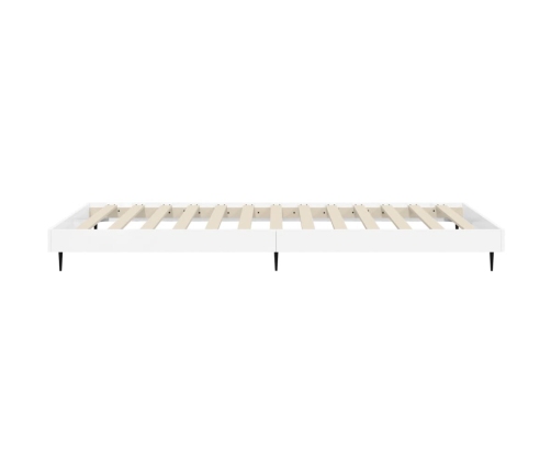 Estructura de cama madera de ingeniería blanco brillo 90x200cm