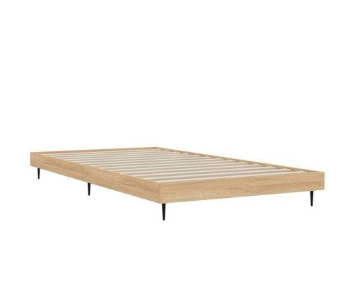 Estructura de cama sin colchón madera roble Sonoma 90x200 cm