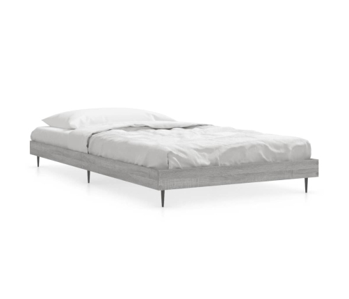 Estructura de cama madera de ingeniería gris Sonoma 90x200 cm