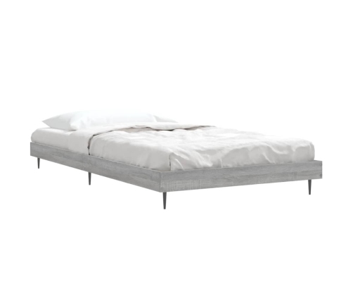 Estructura de cama madera de ingeniería gris Sonoma 90x200 cm