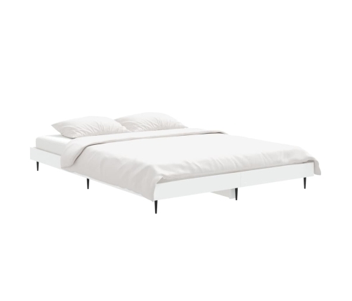 Estructura de cama madera de ingeniería blanca 140x190 cm