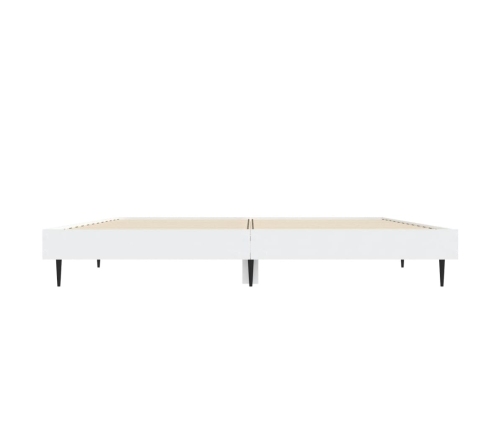 Estructura de cama madera de ingeniería blanca 140x190 cm