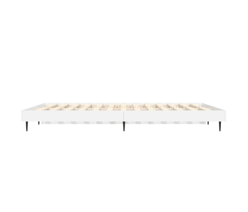 Estructura de cama madera de ingeniería blanca 140x190 cm