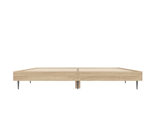 Estructura de cama sin colchón madera roble Sonoma 140x190 cm