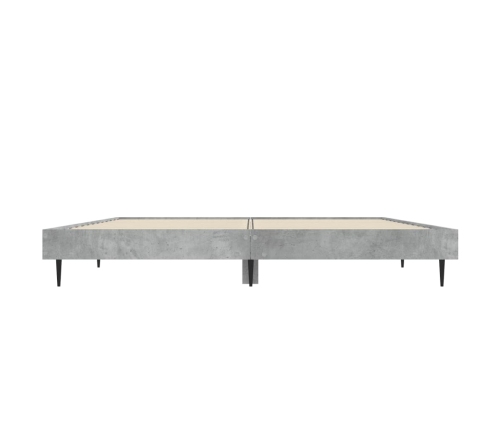 Estructura de cama madera de ingeniería gris hormigón 140x190cm