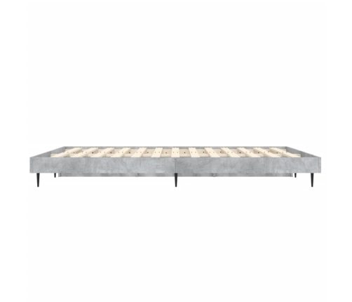 Estructura de cama madera de ingeniería gris hormigón 140x190cm