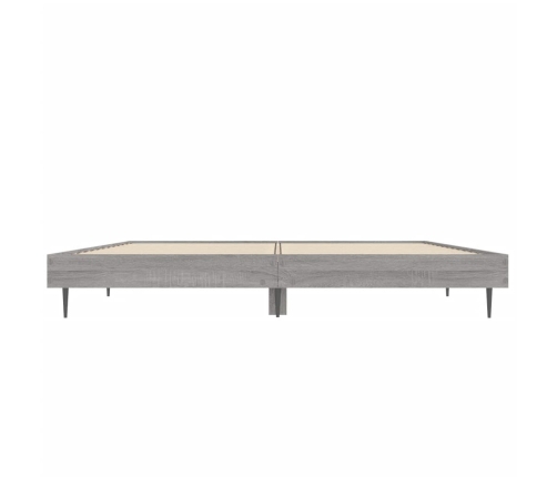 Estructura de cama madera de ingeniería gris Sonoma 140x190 cm