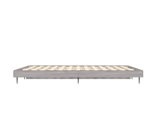 Estructura de cama madera de ingeniería gris Sonoma 140x190 cm