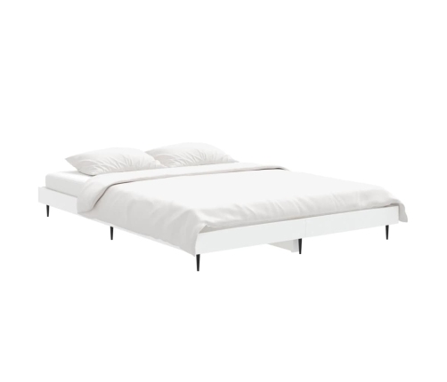 Estructura de cama madera de ingeniería blanca 135x190 cm