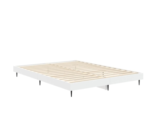 Estructura de cama madera de ingeniería blanca 135x190 cm