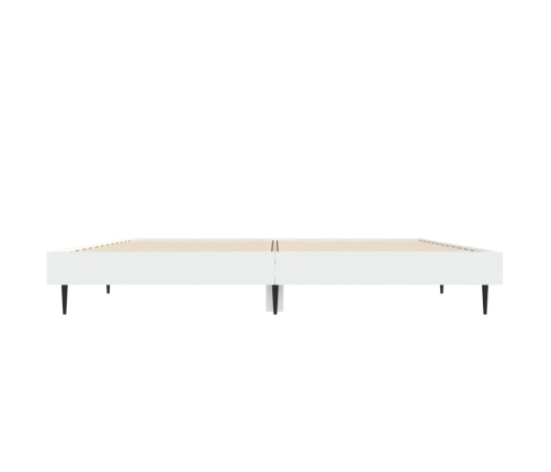 Estructura de cama madera de ingeniería blanca 135x190 cm