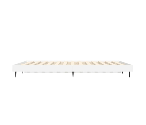 Estructura de cama madera de ingeniería blanca 135x190 cm