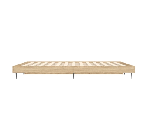 Estructura de cama madera de ingeniería roble Sonoma 135x190 cm