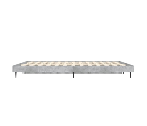 Estructura de cama madera de ingeniería gris hormigón 135x190cm