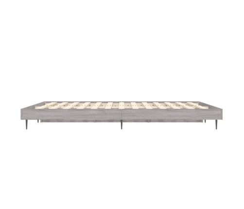 Estructura de cama madera de ingeniería gris Sonoma 135x190 cm