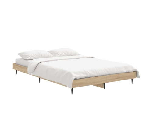 Estructura de cama sin colchón madera roble Sonoma 120x190 cm