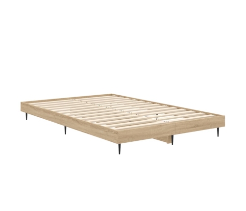 Estructura de cama sin colchón madera roble Sonoma 120x190 cm