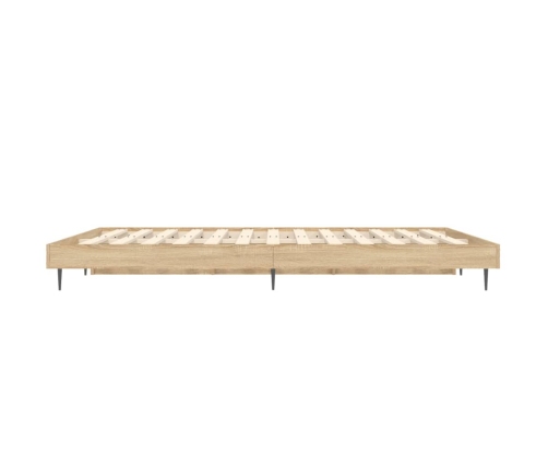 Estructura de cama sin colchón madera roble Sonoma 120x190 cm