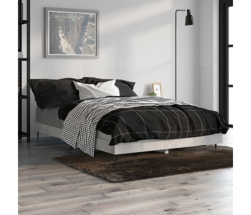 Estructura de cama madera de ingeniería gris hormigón 120x190cm