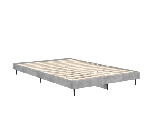 Estructura de cama madera de ingeniería gris hormigón 120x190cm