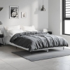 Estructura de cama madera de ingeniería gris hormigón 120x190cm