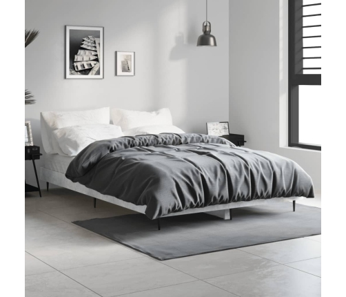 Estructura de cama madera de ingeniería gris hormigón 120x190cm