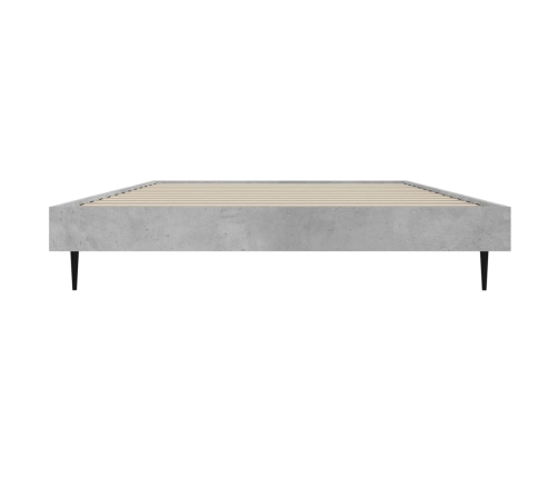 Estructura de cama madera de ingeniería gris hormigón 90x190 cm