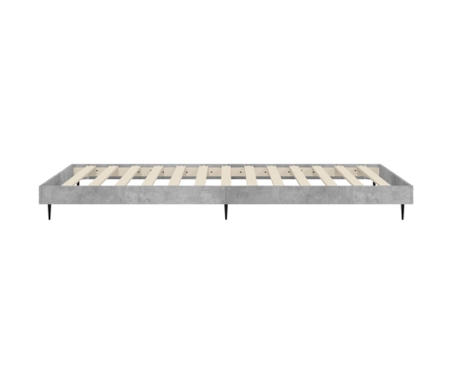 Estructura de cama madera de ingeniería gris hormigón 90x190 cm