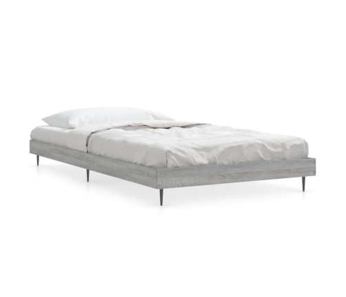 Estructura de cama madera de ingeniería gris Sonoma 90x190 cm