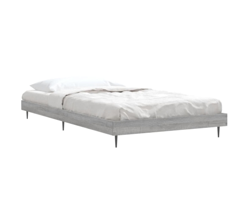 Estructura de cama madera de ingeniería gris Sonoma 90x190 cm