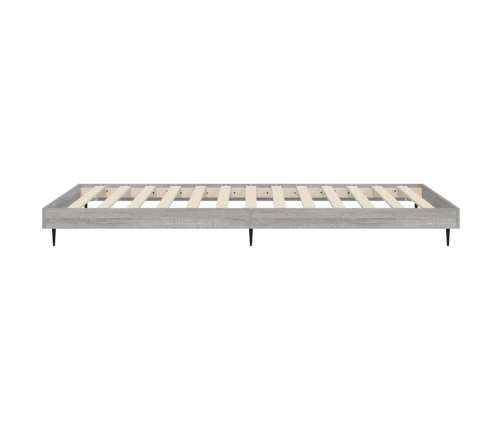 Estructura de cama madera de ingeniería gris Sonoma 90x190 cm