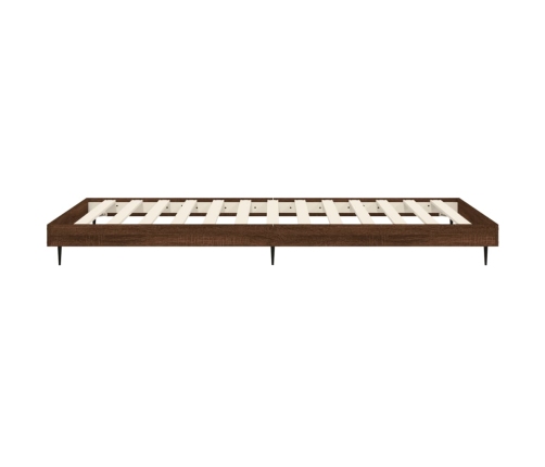 Estructura de cama sin colchón madera marrón roble 90x190 cm