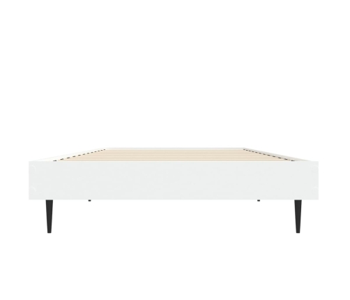 Estructura de cama madera de ingeniería blanca 75x190 cm