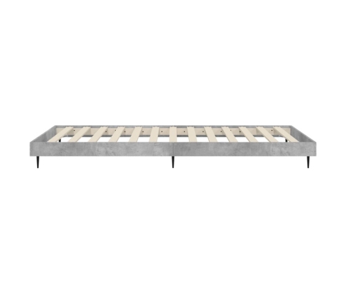 Estructura de cama madera de ingeniería gris hormigón 75x190 cm