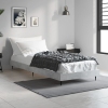 Estructura de cama madera de ingeniería gris hormigón 75x190 cm