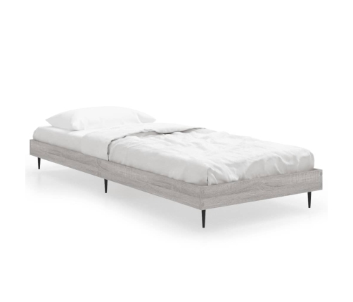 Estructura de cama madera de ingeniería gris Sonoma 75x190 cm