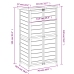 Cobertizo herramientas jardín madera pino marrón 83x57x140 cm