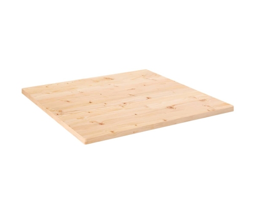 Tablero de mesa cuadrado madera maciza de pino 80x80x2,5 cm