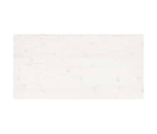 Tablero de mesa rectangular madera de pino blanco 100x50x2,5 cm