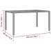 Set comedor de jardín 5 piezas con cojines ratán sintético gris