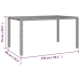 Set comedor jardín 7 pzas y cojines ratán sintético gris